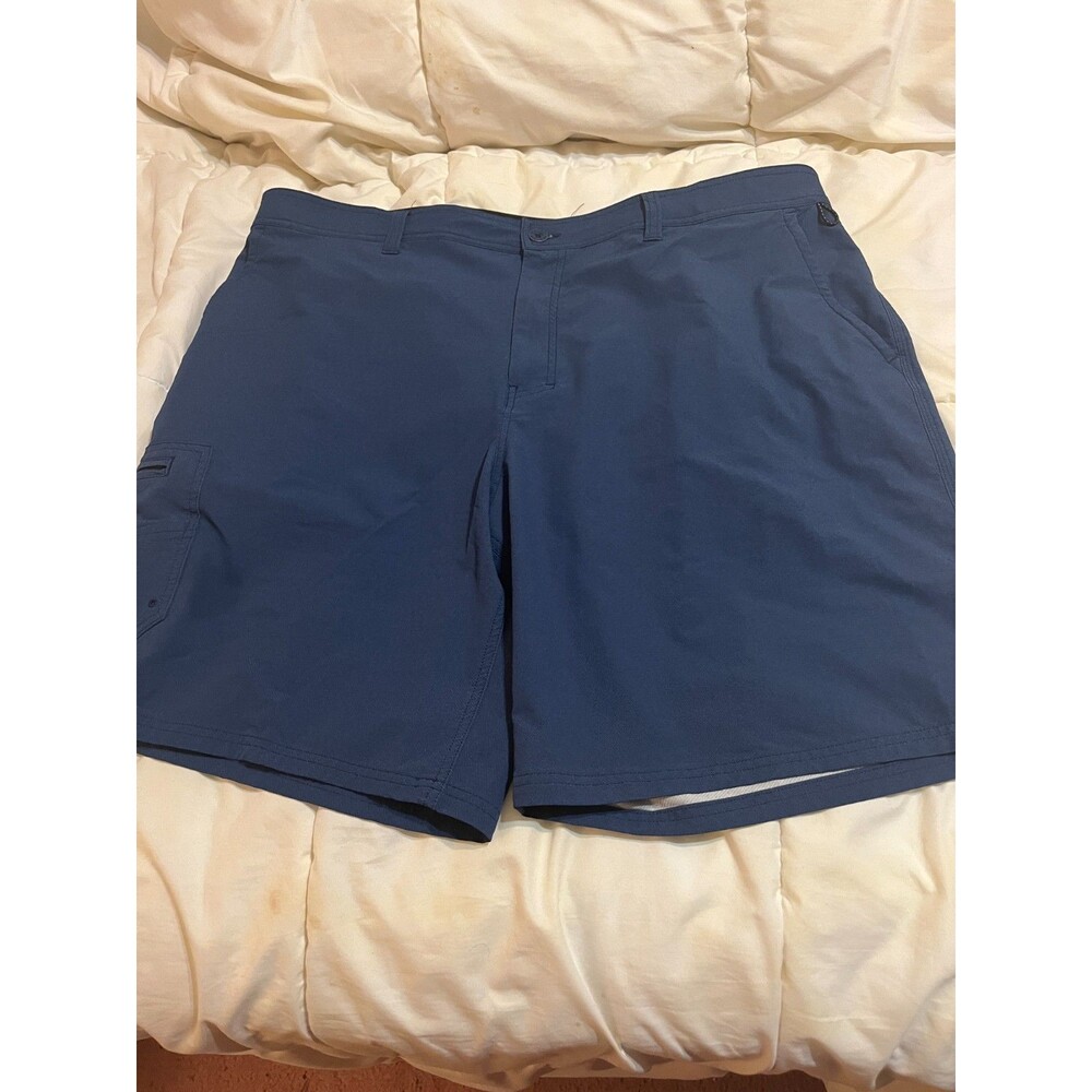 Realtree Men's Fishing Shorts, 2XL Belted Chino, Performance,Blue,Coastal,Beach
